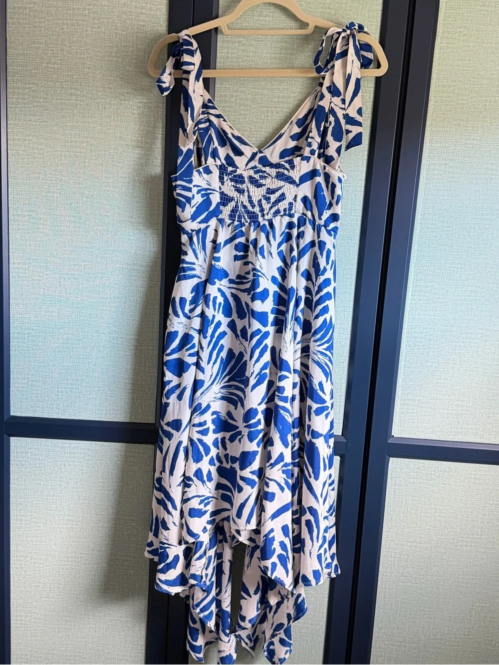Alexis for Target Botanical Tie Strap Asymmetrical Hem Sun Dress, Size S NWT